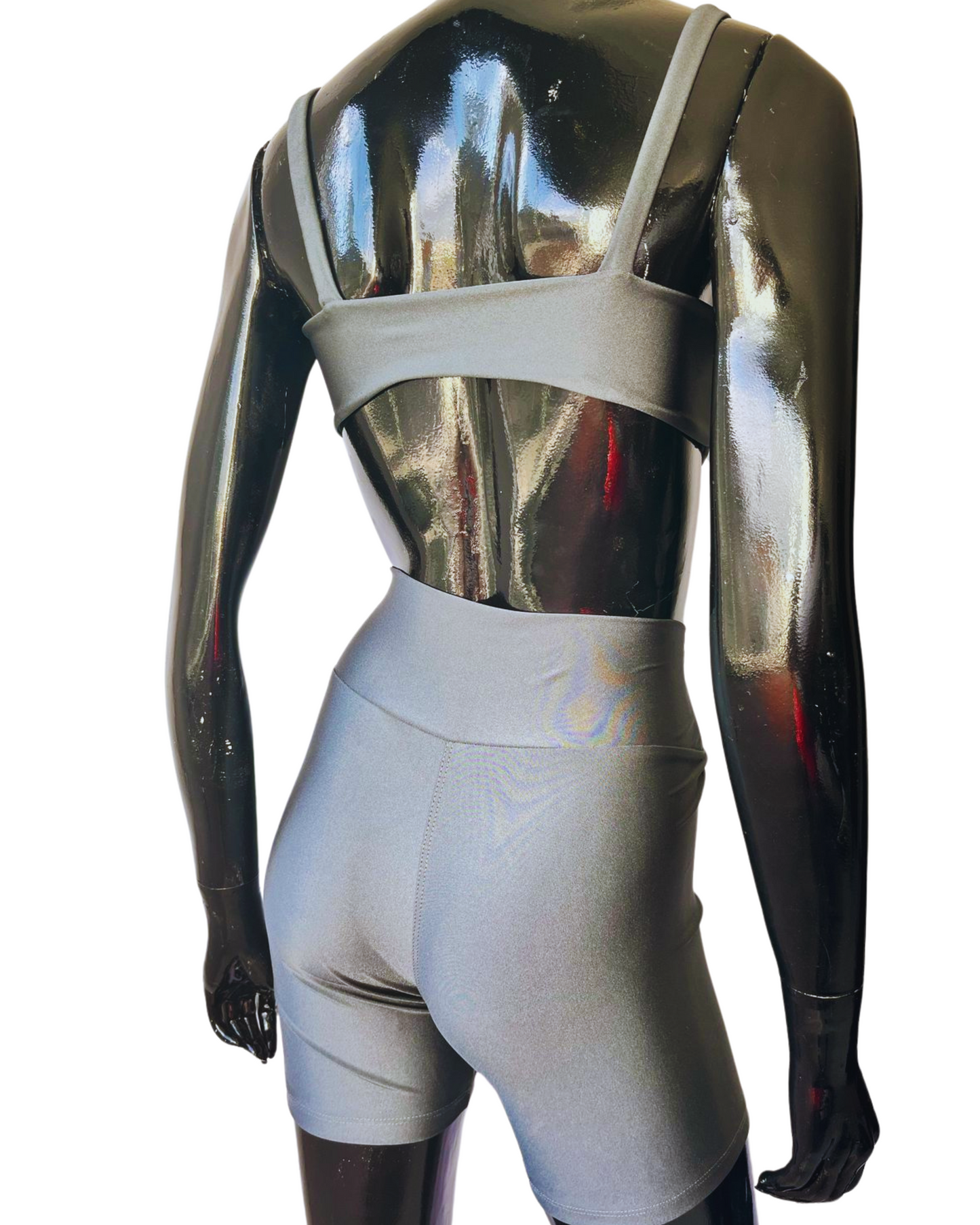 CONJUNTO CINZA CHUMBO BRILHOSO