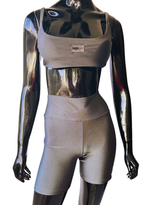 CONJUNTO CINZA CHUMBO BRILHOSO